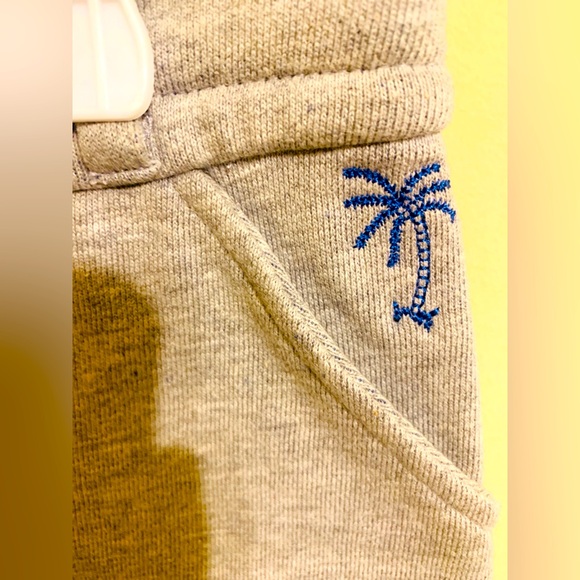 River Island Baby Boys Gray Solid Drawstring Waist Roll Up Chino Shorts - Picture 3 of 6